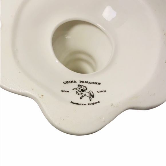 2 Floral Bone China Candle Holders Made in England - Picture 6 of 6